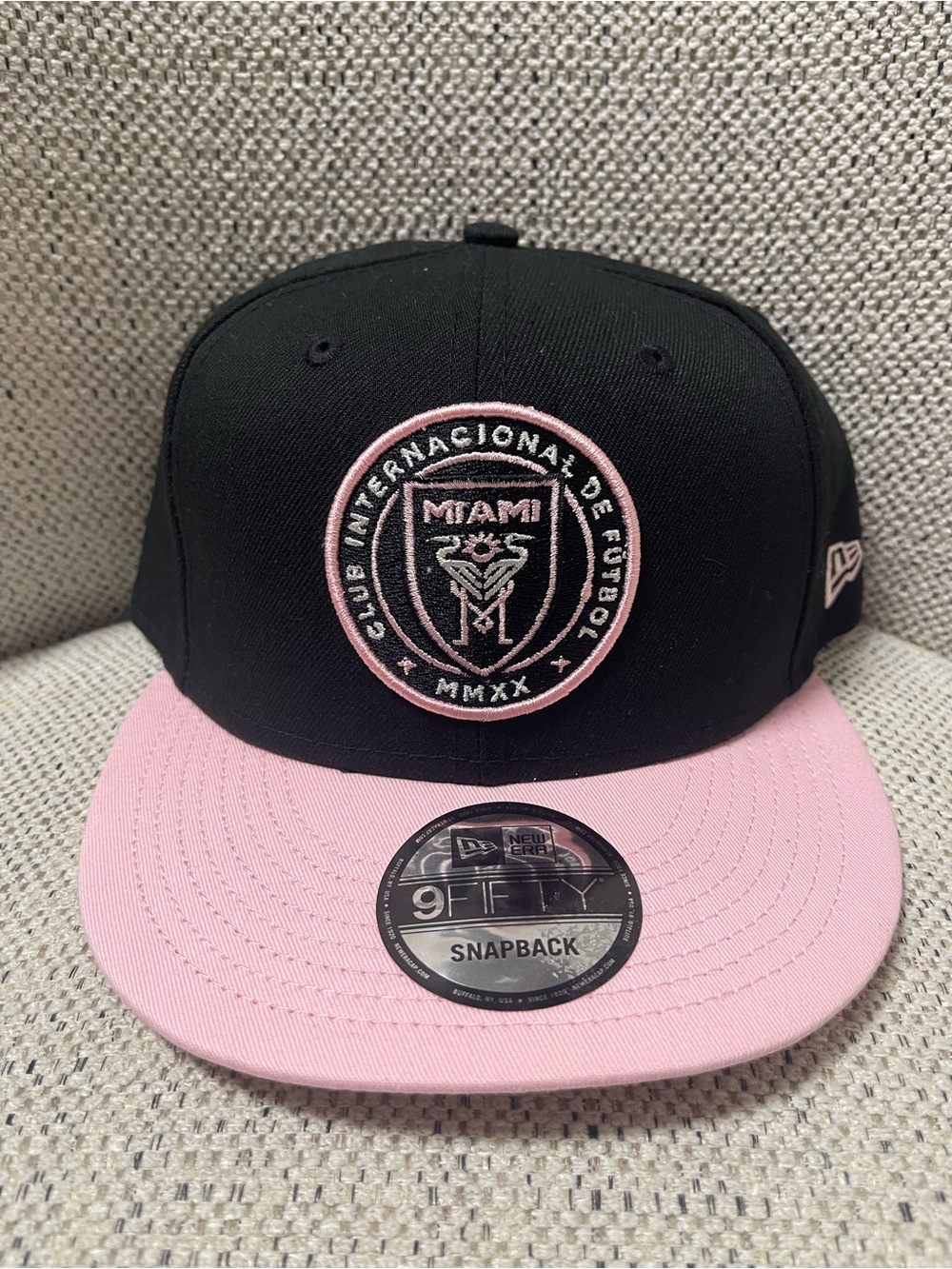 New Era Miami Inter Miami CF Black and Pink 9FIFTY Snapback Hat